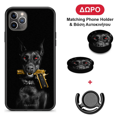 Golden Gun - iPhone 11 Pro θήκη + Δώρο Phone Holder & Βάση Αυτοκινήτου