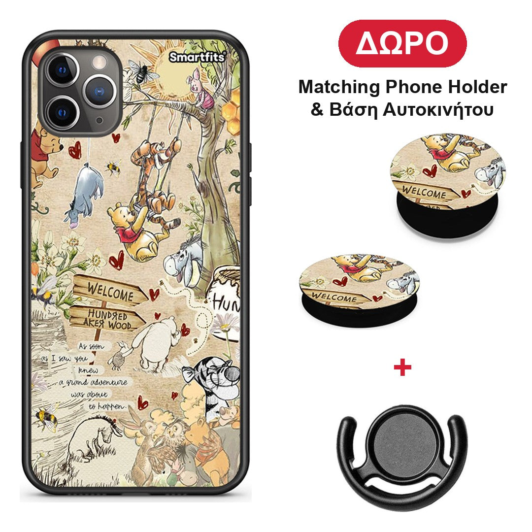Happy Friends - iPhone 11 Pro θήκη + Δώρο Phone Holder & Βάση Αυτοκινήτου
