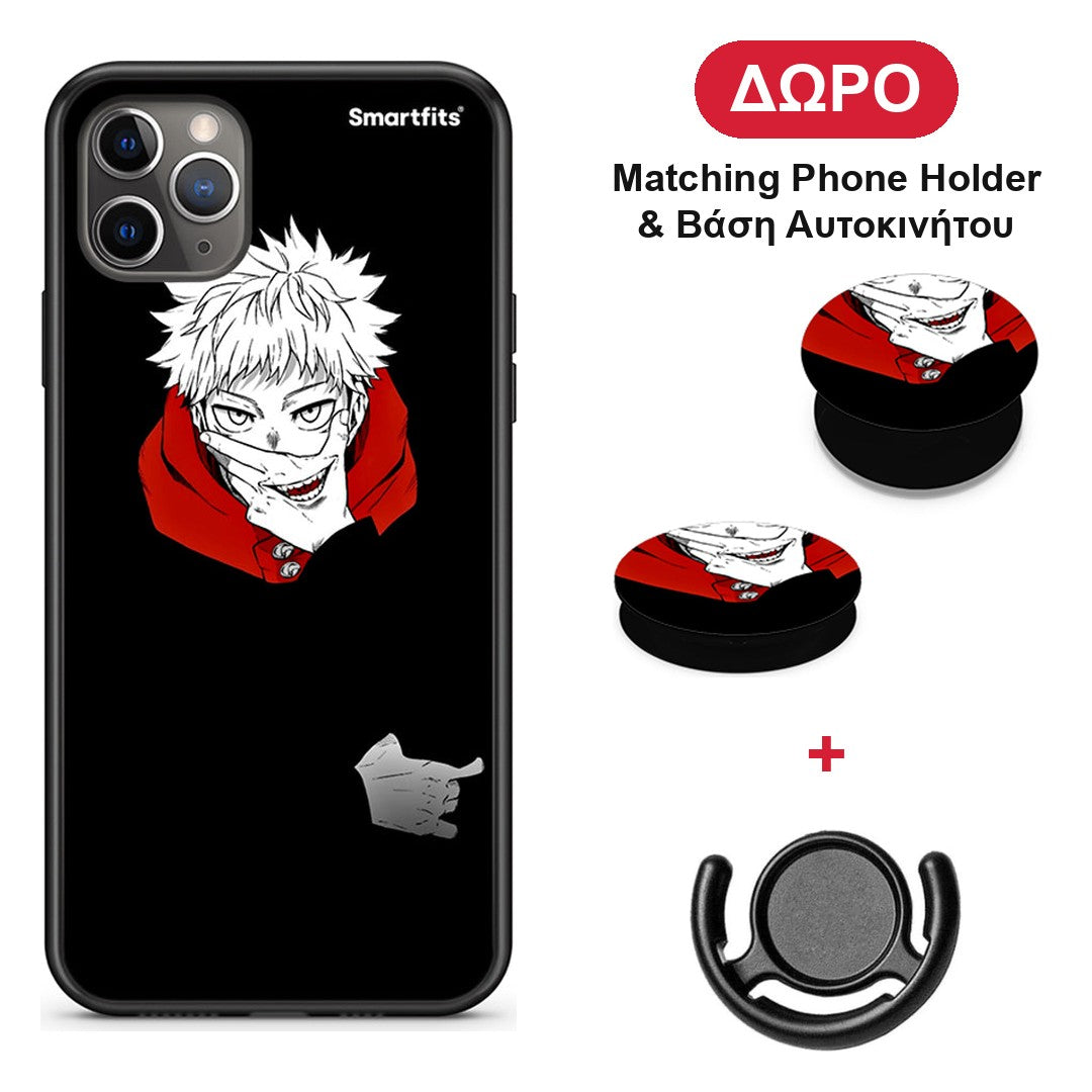 Itadori Anime - iPhone 11 Pro θήκη + Δώρο Phone Holder & Βάση Αυτοκινήτου