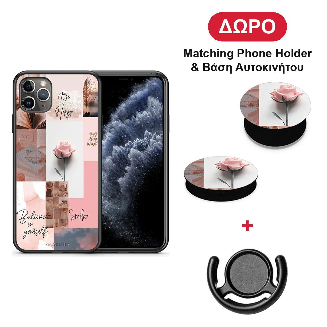 Aesthetic Collage - iPhone 11 Pro Max θήκη + Δώρο Phone Holder & Βάση Αυτοκινήτου