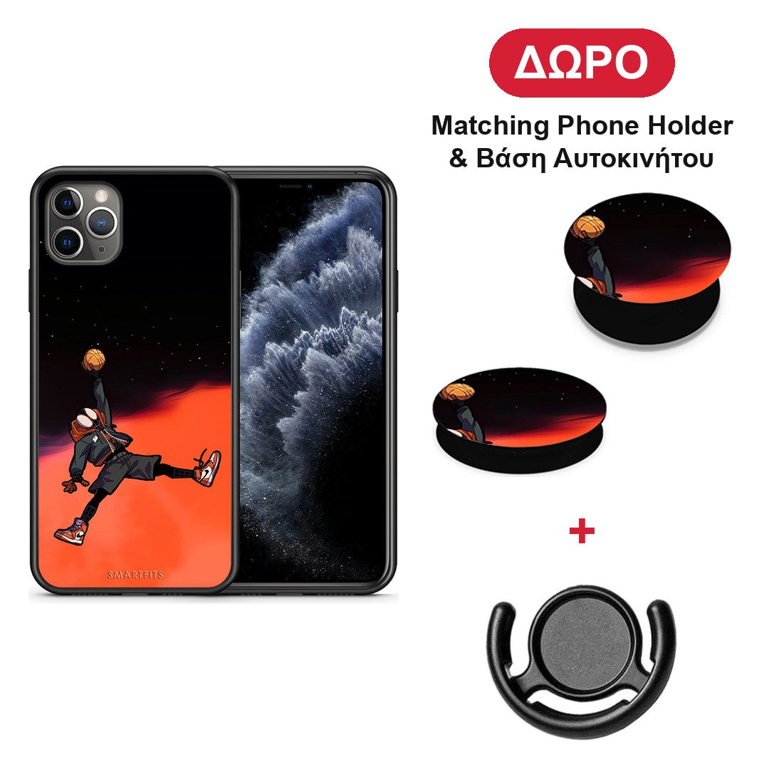 Basketball Hero - iPhone 11 Pro Max θήκη + Δώρο Phone Holder & Βάση Αυτοκινήτου