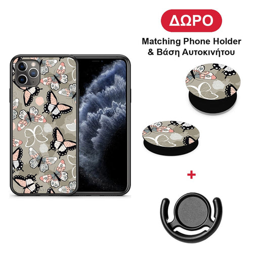 Boho Butterflies - iPhone 11 Pro Max θήκη + Δώρο Phone Holder & Βάση Αυτοκινήτου