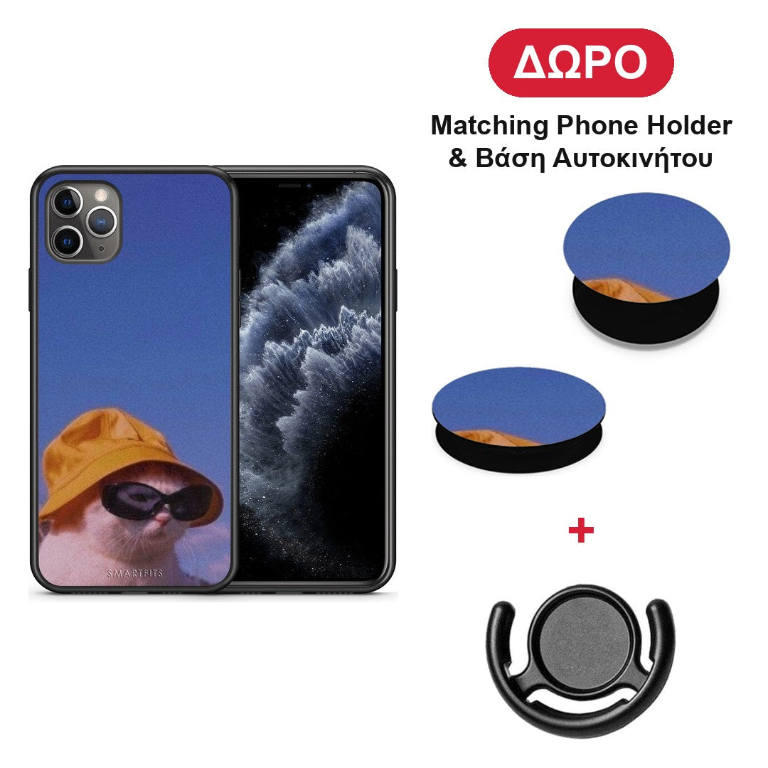 Cat Diva - iPhone 11 Pro Max θήκη + Δώρο Phone Holder & Βάση Αυτοκινήτου