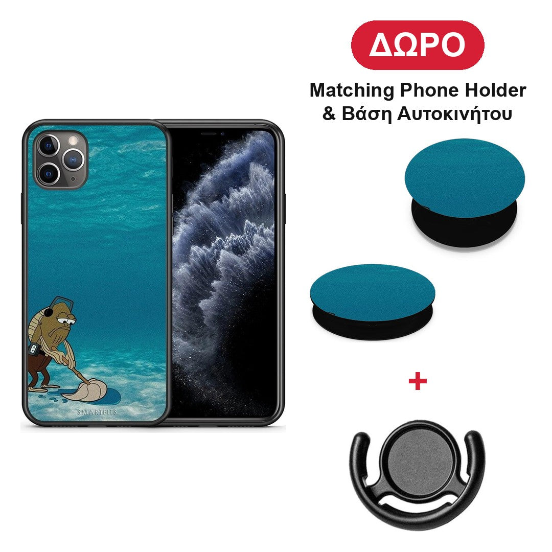 Clean The Ocean - iPhone 11 Pro Max θήκη + Δώρο Phone Holder & Βάση Αυτοκινήτου