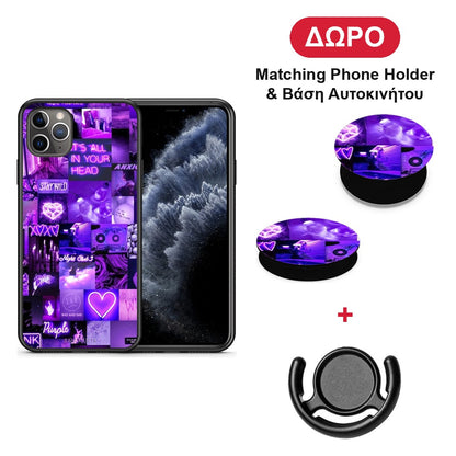 Collage Stay Wild - iPhone 11 Pro Max θήκη + Δώρο Phone Holder & Βάση Αυτοκινήτου