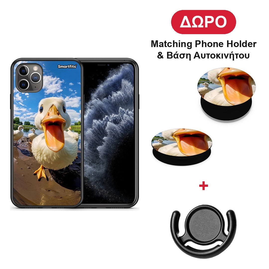 Duck Face - iPhone 11 Pro Max θήκη + Δώρο Phone Holder & Βάση Αυτοκινήτου
