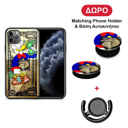 Duck Money - iPhone 11 Pro Max θήκη + Δώρο Phone Holder & Βάση Αυτοκινήτου