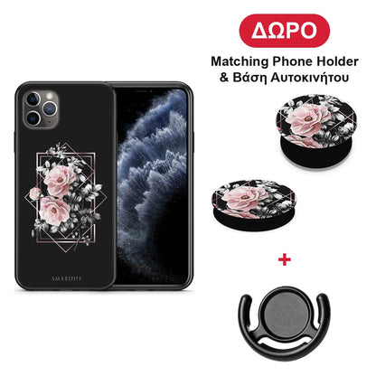 Flower Frame - iPhone 11 Pro Max θήκη + Δώρο Phone Holder & Βάση Αυτοκινήτου