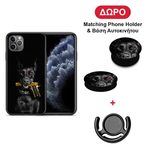Golden Gun - iPhone 11 Pro Max θήκη + Δώρο Phone Holder & Βάση Αυτοκινήτου