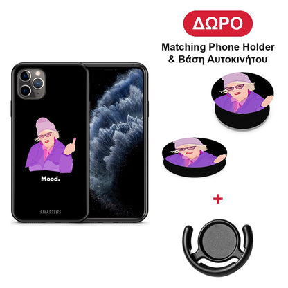 Grandma Mood Black - iPhone 11 Pro Max θήκη + Δώρο Phone Holder & Βάση Αυτοκινήτου
