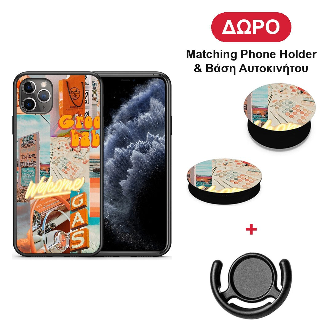 Groovy Babe - iPhone 11 Pro Max θήκη + Δώρο Phone Holder & Βάση Αυτοκινήτου
