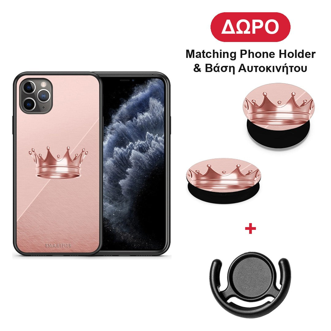 Minimal Crown - iPhone 11 Pro Max θήκη + Δώρο Phone Holder & Βάση Αυτοκινήτου