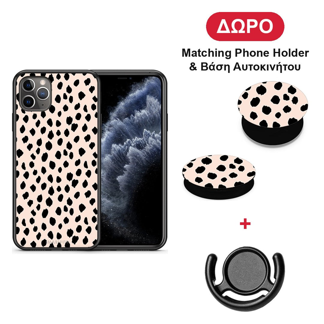 New Polka Dots - iPhone 11 Pro Max θήκη + Δώρο Phone Holder & Βάση Αυτοκινήτου