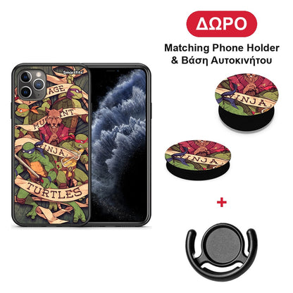 Ninja Turtles - iPhone 11 Pro Max θήκη + Δώρο Phone Holder & Βάση Αυτοκινήτου