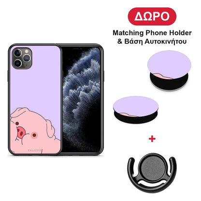 Pig Love 2 - iPhone 11 Pro Max θήκη + Δώρο Phone Holder & Βάση Αυτοκινήτου