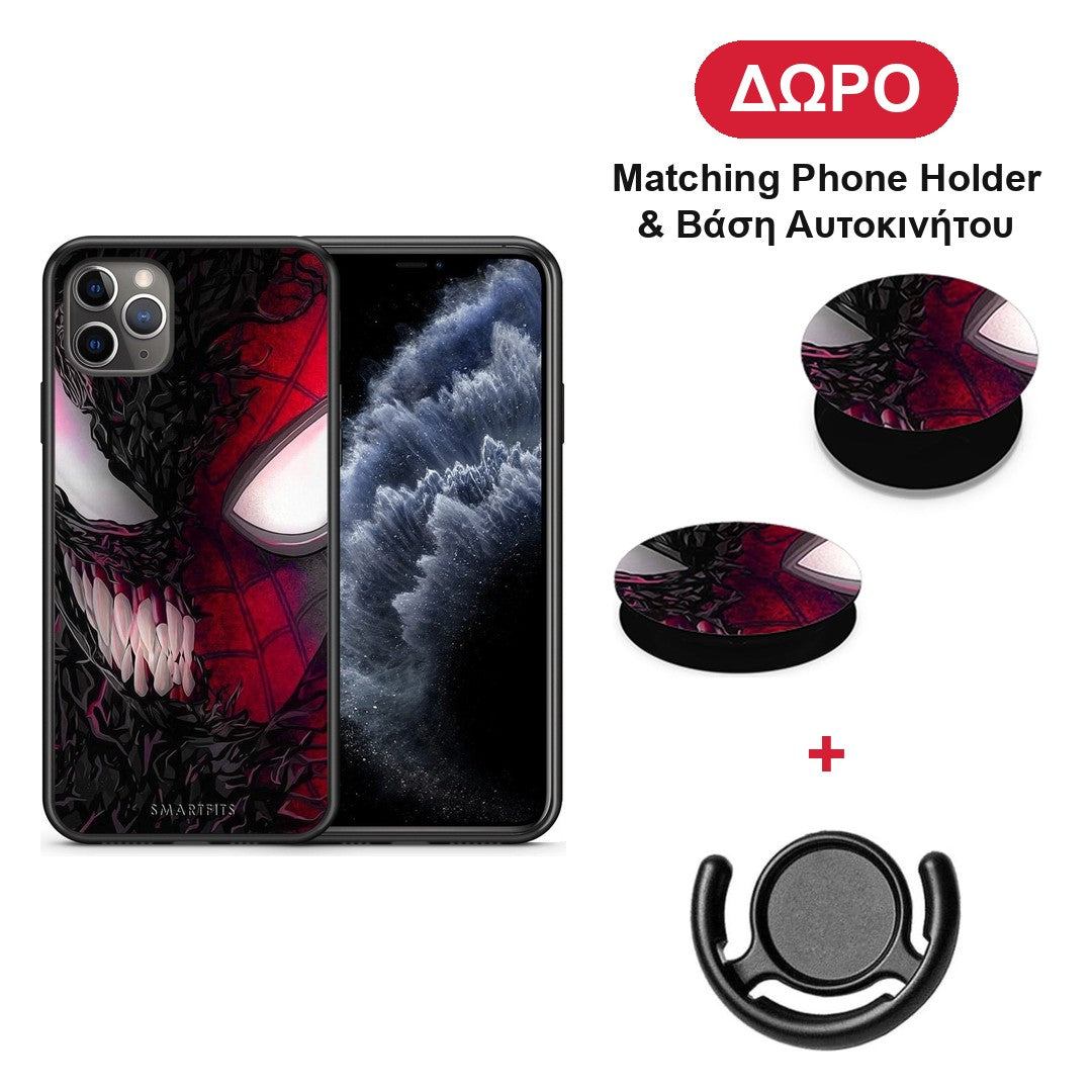PopArt SpiderVenom - iPhone 11 Pro Max θήκη + Δώρο Phone Holder & Βάση Αυτοκινήτου