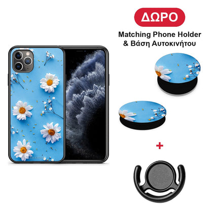 Real Daisies - iPhone 11 Pro Max θήκη + Δώρο Phone Holder & Βάση Αυτοκινήτου