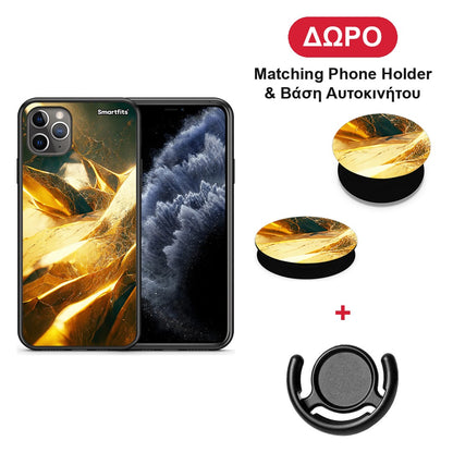 Real Gold - iPhone 11 Pro Max θήκη + Δώρο Phone Holder & Βάση Αυτοκινήτου