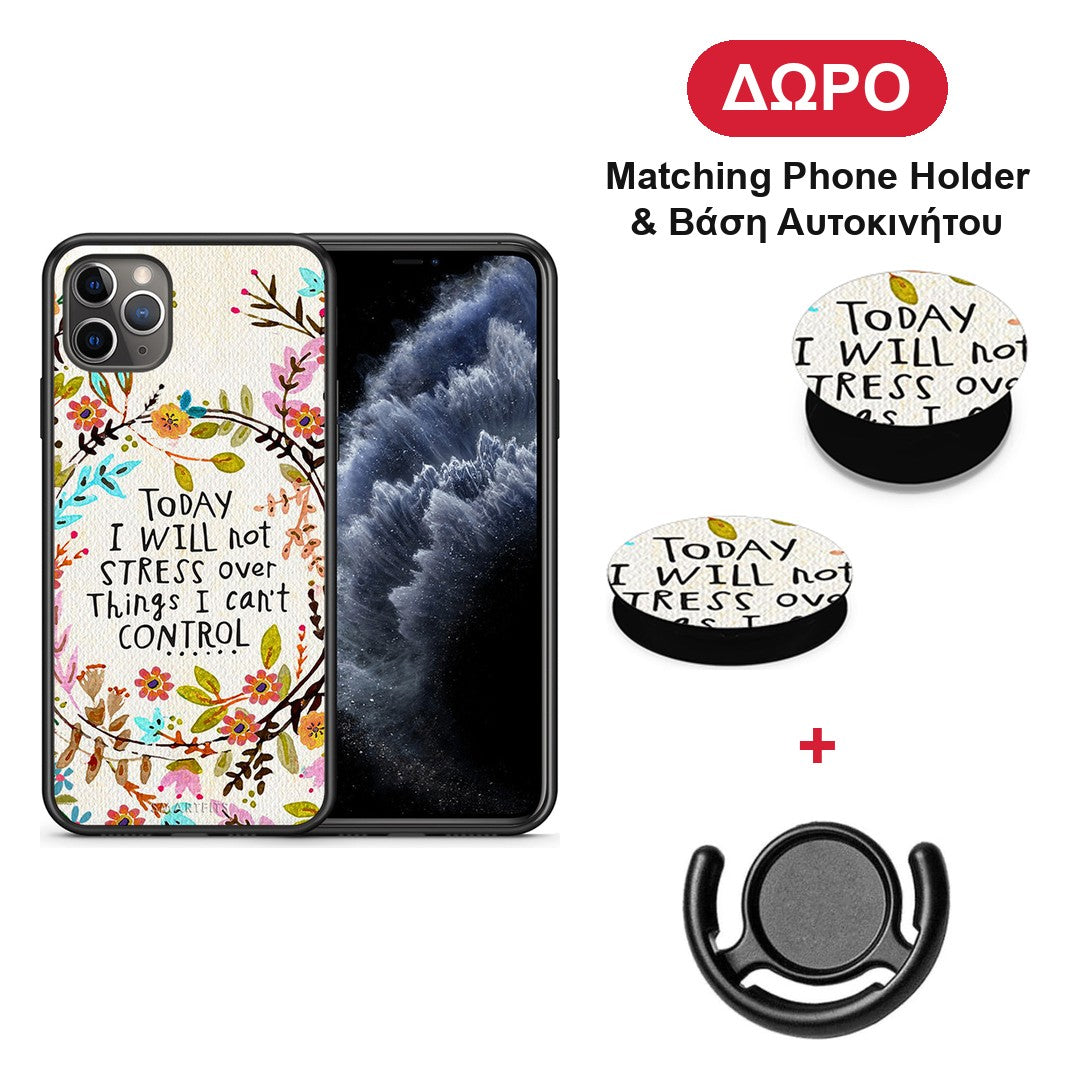 Stress Over - iPhone 11 Pro Max θήκη + Δώρο Phone Holder & Βάση Αυτοκινήτου