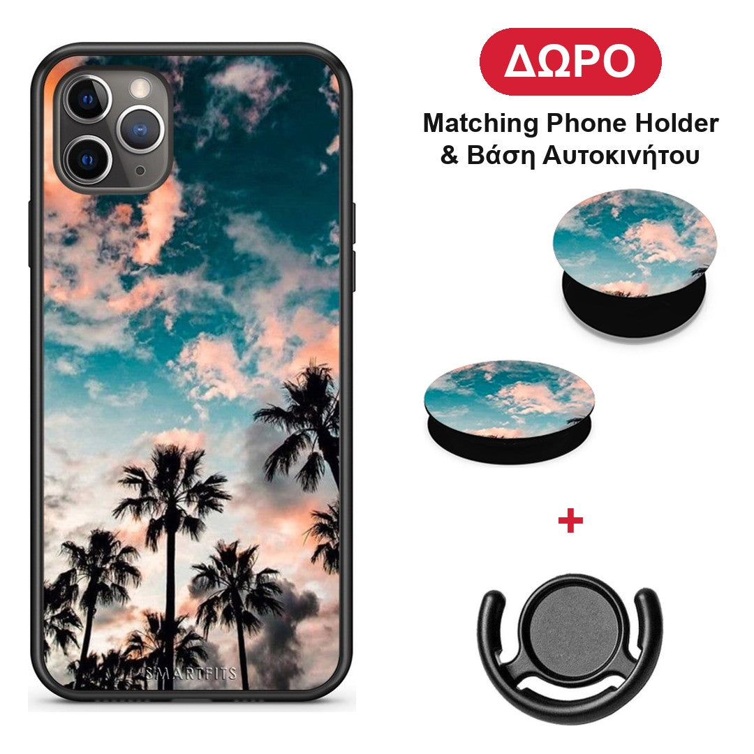 Summer Sky - iPhone 11 Pro Max θήκη + Δώρο Phone Holder & Βάση Αυτοκινήτου