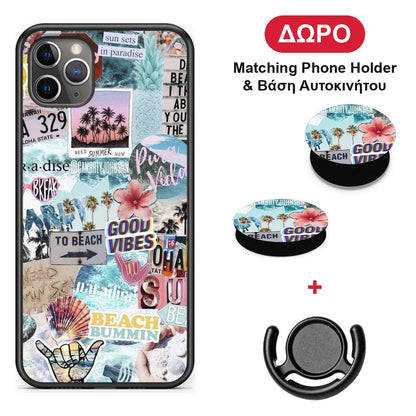 Summer Vibes - iPhone 11 Pro Max θήκη + Δώρο Phone Holder & Βάση Αυτοκινήτου