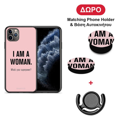 Superpower Woman - iPhone 11 Pro Max θήκη + Δώρο Phone Holder & Βάση Αυτοκινήτου