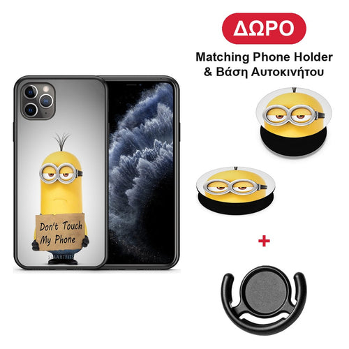 Text Minion - iPhone 11 Pro Max θήκη + Δώρο Phone Holder & Βάση Αυτοκινήτου