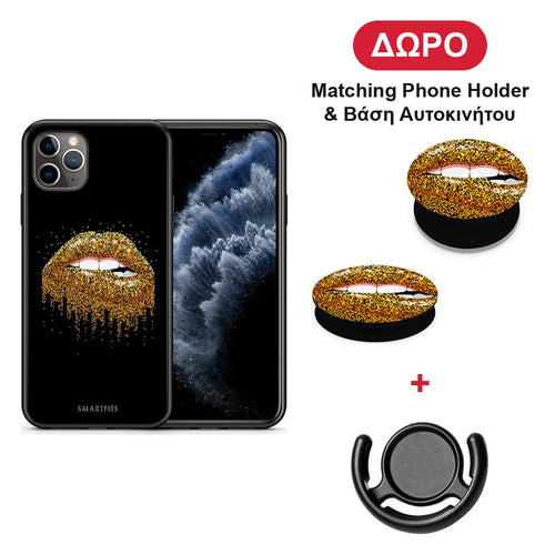Valentine Golden - iPhone 11 Pro Max θήκη + Δώρο Phone Holder & Βάση Αυτοκινήτου