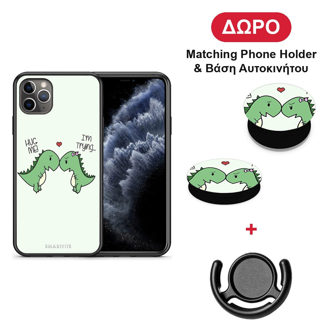 Valentine Rex - iPhone 11 Pro Max θήκη + Δώρο Phone Holder & Βάση Αυτοκινήτου