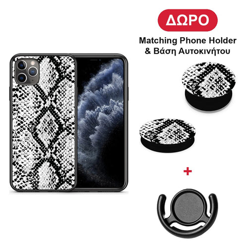 Animal White Snake - iPhone 11 Pro Max θήκη + Δώρο Phone Holder & Βάση Αυτοκινήτου