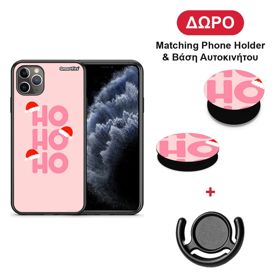 Xmas Ho Ho Ho - iPhone 11 Pro Max θήκη + Δώρο Phone Holder & Βάση Αυτοκινήτου