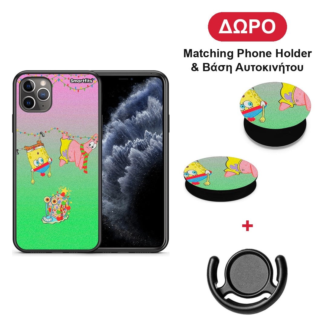 Xmas Lights - iPhone 11 Pro Max θήκη + Δώρο Phone Holder & Βάση Αυτοκινήτου