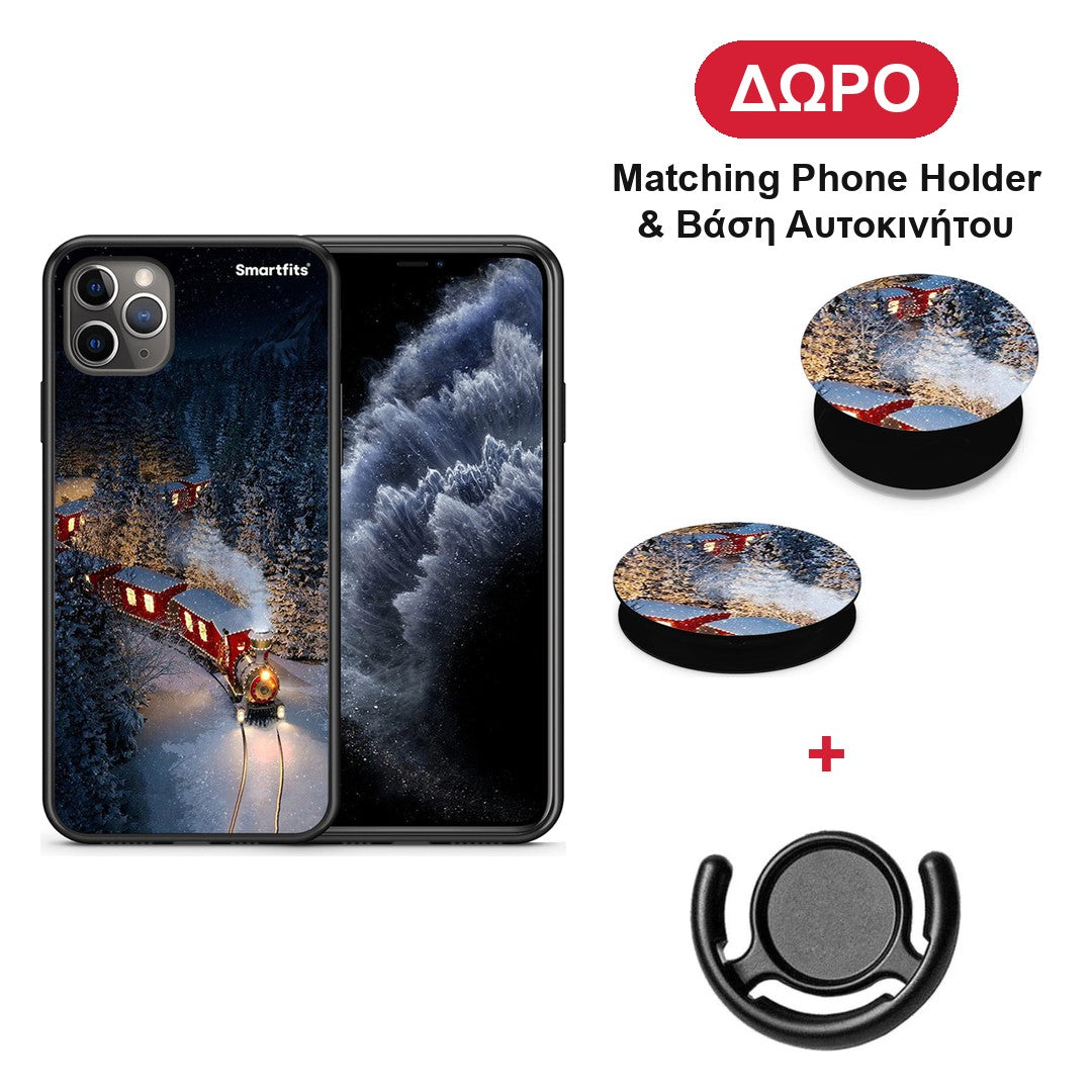 Xmas Train - iPhone 11 Pro Max θήκη + Δώρο Phone Holder & Βάση Αυτοκινήτου
