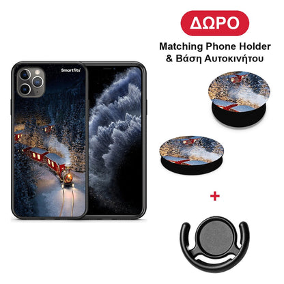 Xmas Train - iPhone 11 Pro Max θήκη + Δώρο Phone Holder & Βάση Αυτοκινήτου