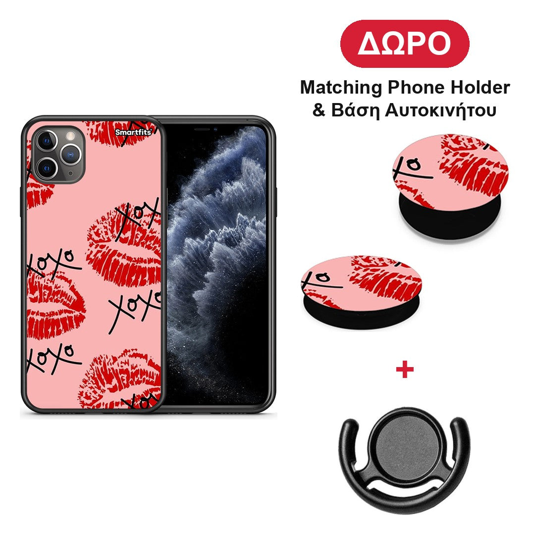 XOXO Lips - iPhone 11 Pro Max θήκη + Δώρο Phone Holder & Βάση Αυτοκινήτου