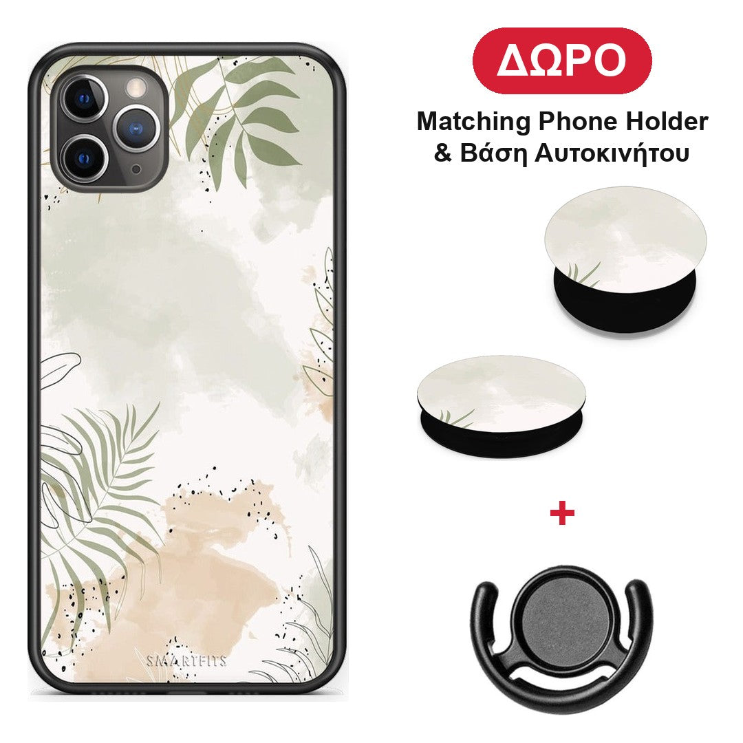 Nude Plants - iPhone 11 Pro θήκη + Δώρο Phone Holder & Βάση Αυτοκινήτου