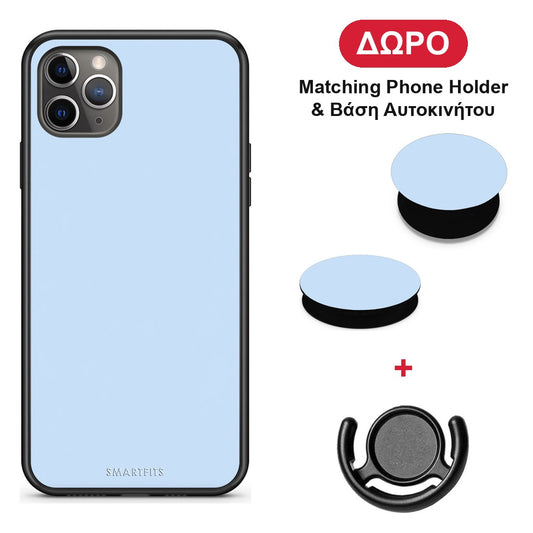Powder Blue - iPhone 11 Pro θήκη + Δώρο Phone Holder & Βάση Αυτοκινήτου