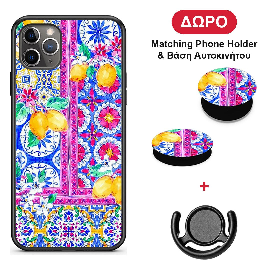 Retro Spring - iPhone 11 Pro θήκη + Δώρο Phone Holder & Βάση Αυτοκινήτου