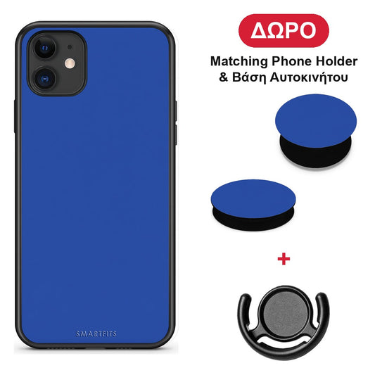 Royal Blue - iPhone 11 θήκη + Δώρο Phone Holder & Βάση Αυτοκινήτου