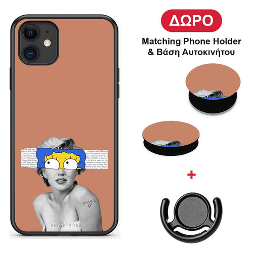 Sim Merilyn - iPhone 11 θήκη + Δώρο Phone Holder & Βάση Αυτοκινήτου