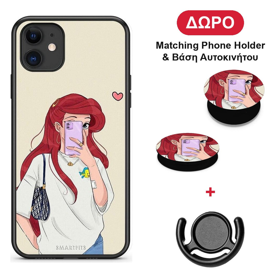 Walking Mermaid - iPhone 11 θήκη + Δώρο Phone Holder & Βάση Αυτοκινήτου