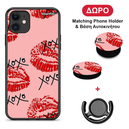 XOXO Lips - iPhone 11 θήκη + Δώρο Phone Holder & Βάση Αυτοκινήτου