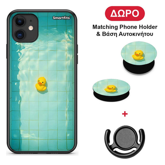 Yellow Duck - iPhone 11 θήκη + Δώρο Phone Holder & Βάση Αυτοκινήτου