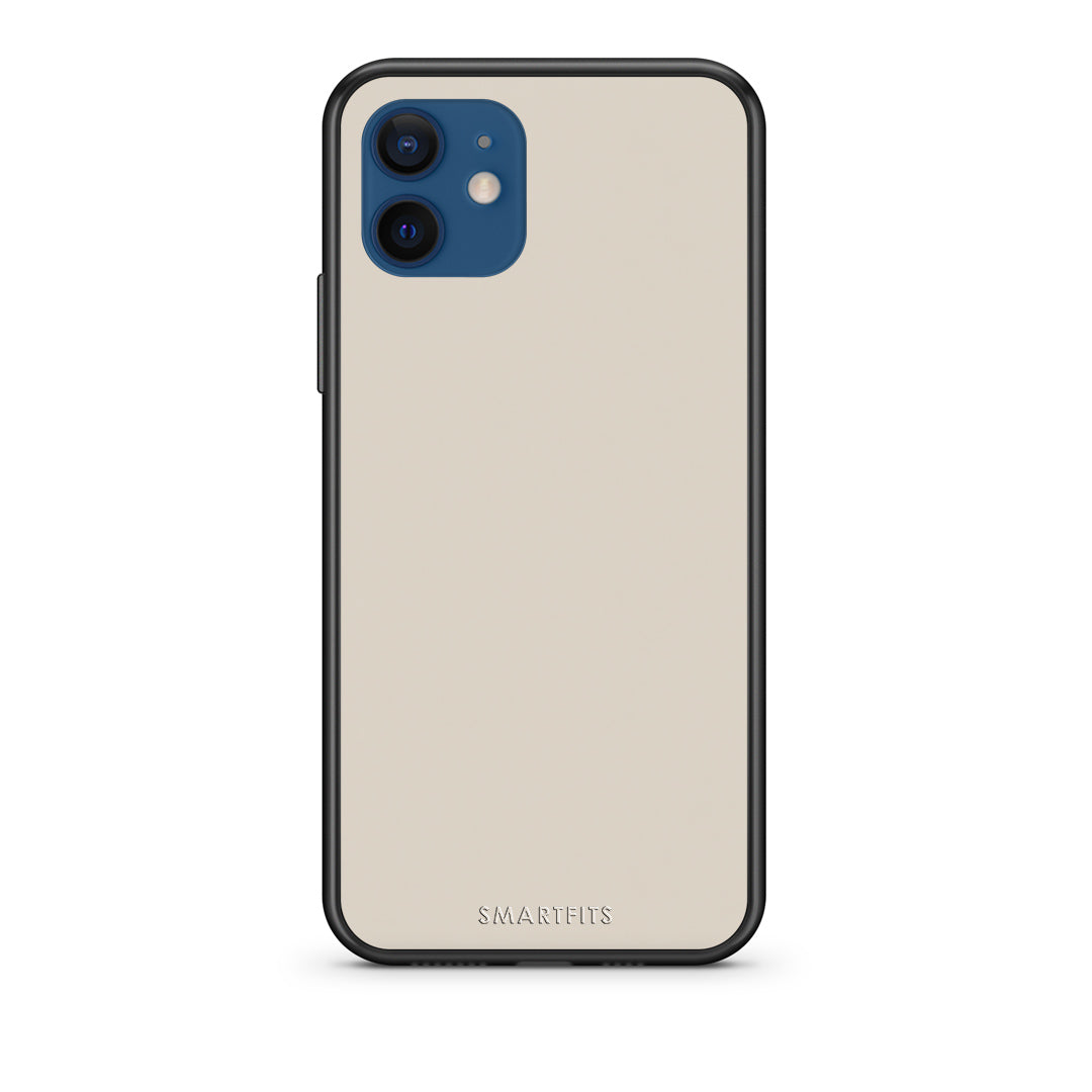 Θήκη iPhone 12 Ivory Beige από τη Smartfits με σχέδιο στο πίσω μέρος και μαύρο περίβλημα | iPhone 12 Ivory Beige case with colorful back and black bezels