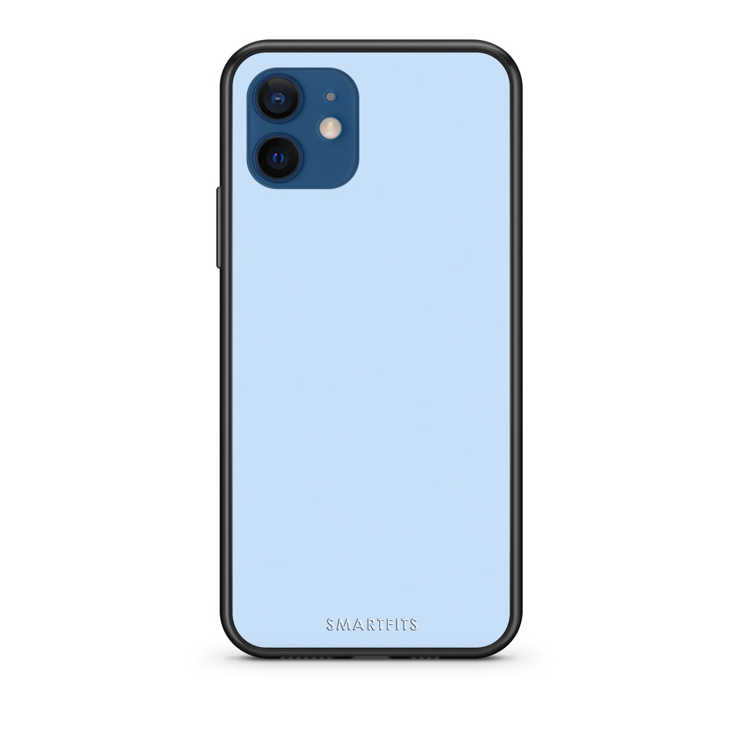 Θήκη iPhone 12 Powder Blue από τη Smartfits με σχέδιο στο πίσω μέρος και μαύρο περίβλημα | iPhone 12 Powder Blue case with colorful back and black bezels