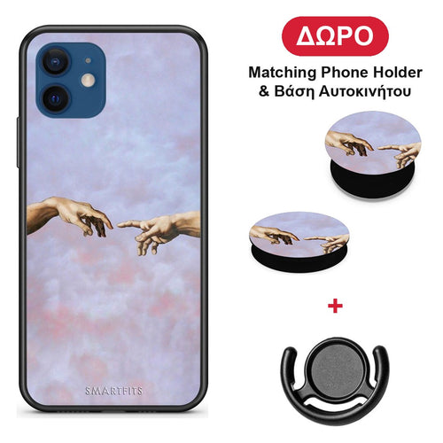 Adam Hand - iPhone 12 θήκη + Δώρο Phone Holder & Βάση Αυτοκινήτου