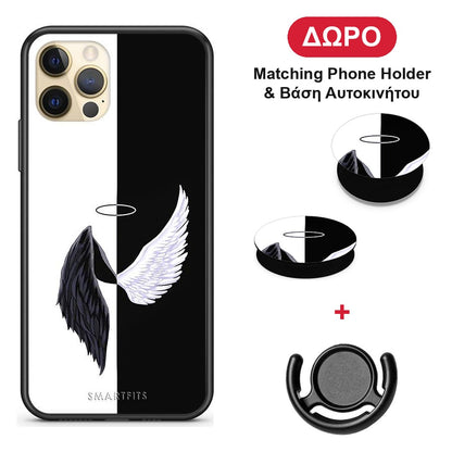 Angels Demons - iPhone 12 θήκη + Δώρο Phone Holder & Βάση Αυτοκινήτου