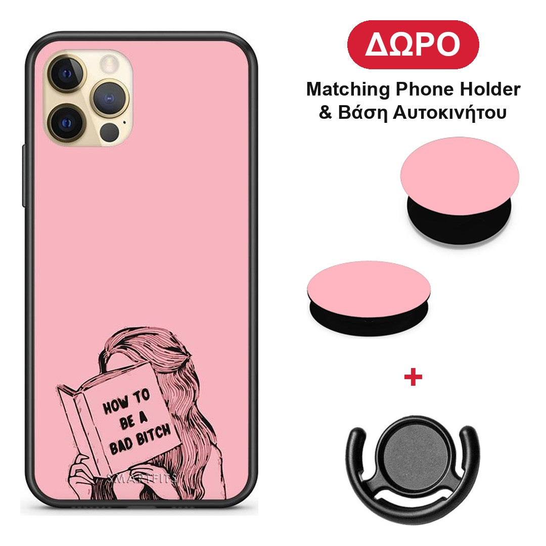 Bad Bitch - iPhone 12 θήκη + Δώρο Phone Holder & Βάση Αυτοκινήτου