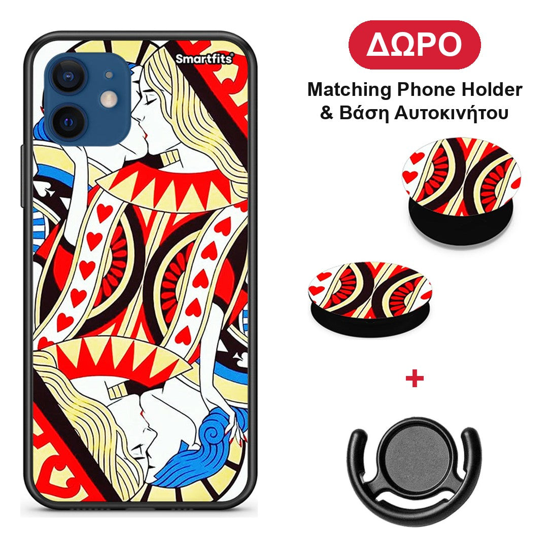 Card Love - iPhone 12 θήκη + Δώρο Phone Holder & Βάση Αυτοκινήτου