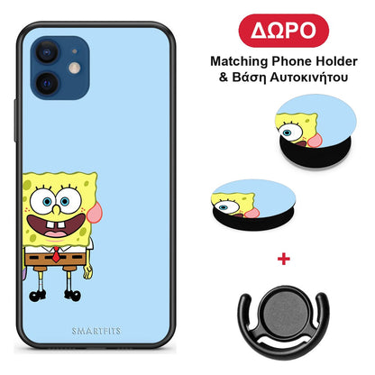 Friends Bob - iPhone 12 θήκη + Δώρο Phone Holder & Βάση Αυτοκινήτου